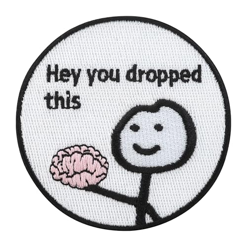 Urbanski Patch Hey you dropped this lustiges Meme 7,4 x 7,4 cm | Aufnäher Applikation Bügelbild (mit Klett) von Urbanski