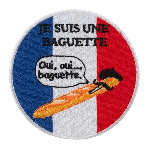 Urbanski Patch Je suis une Baguette lustiges französisches Baguette zum Aufbügeln 7,4 x 7,4 cm | Aufnäher Applikation Bügelbild Urbanski Patch Je suis une Baguette lustiges französisches Baguette zum Aufbügeln 7,4 x 7,4 cm | Aufnäher Applikation Bügelbild von Urbanski