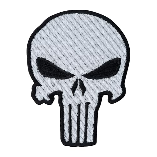 Urbanski Patch Punisher Totenkopf 8 x 6 cm | Aufnäher Applikation Bügelbild (zum Aufbügeln) Urbanski Patch Punisher Totenkopf 8 x 6 cm | Aufnäher Applikation Bügelbild (zum Aufbügeln) von Urbanski