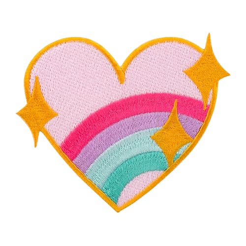 Urbanski Patch Rosa Herz mit Pastellregenbogen zum Aufbügeln 7,1 x 8,4 cm | Aufnäher Applikation Bügelbild Urbanski Patch Rosa Herz mit Pastellregenbogen zum Aufbügeln 7,1 x 8,4 cm | Aufnäher Applikation Bügelbild von Urbanski