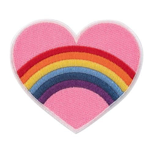 Urbanski Patch Rosa Herz mit Regenbogen zum Aufbügeln 7 x 8,1 cm | Aufnäher Applikation Bügelbild Urbanski Patch Rosa Herz mit Regenbogen zum Aufbügeln 7 x 8,1 cm | Aufnäher Applikation Bügelbild von Urbanski