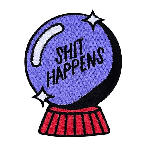 Urbanski Patch Shit happens Glaskugel zum Aufbügeln 7,5 x 5,7 cm | Aufnäher Applikation Bügelbild Urbanski Patch Shit happens Glaskugel zum Aufbügeln 7,5 x 5,7 cm | Aufnäher Applikation Bügelbild von Urbanski