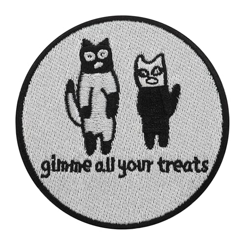 Urbanski Patch Süße Räuber Katzen Gimme All Your Treats zum Aufbügeln 7,4 x 7,4 cm | Aufnäher Applikation Bügelbild Urbanski Patch Süße Räuber Katzen Gimme All Your Treats zum Aufbügeln 7,4 x 7,4 cm | Aufnäher Applikation Bügelbild von Urbanski