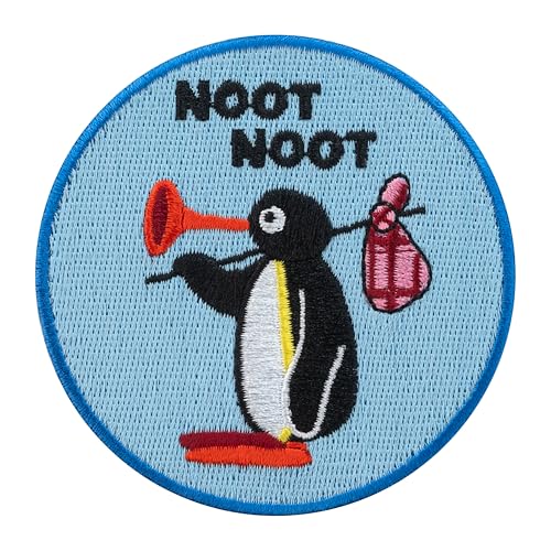 Urbanski Patch Süßer Pingu Noot Noot 7,4 x 7,4 cm | Aufnäher Applikation Bügelbild (mit Klett) von Urbanski