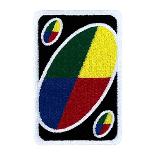 Urbanski Patch UNO Karte Farbe Wählen zum Aufbügeln 7,4 x 4,7 cm | Aufnäher Applikation Bügelbild von Urbanski