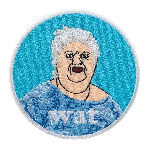 Urbanski Patch WAT Granny Meme zum Aufbügeln 7,4 x 7,4 cm | Aufnäher Applikation Bügelbild Urbanski Patch WAT Granny Meme zum Aufbügeln 7,4 x 7,4 cm | Aufnäher Applikation Bügelbild von Urbanski
