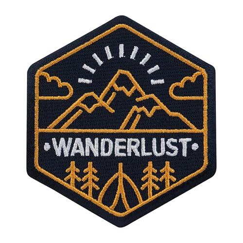 Urbanski Patch Wanderlust Natur Berge Wandern Camping zum Aufbügeln 7,8 x 6,9 cm | Aufnäher Applikation Bügelbild Urbanski Patch Wanderlust Natur Berge Wandern Camping zum Aufbügeln 7,8 x 6,9 cm | Aufnäher Applikation Bügelbild von Urbanski