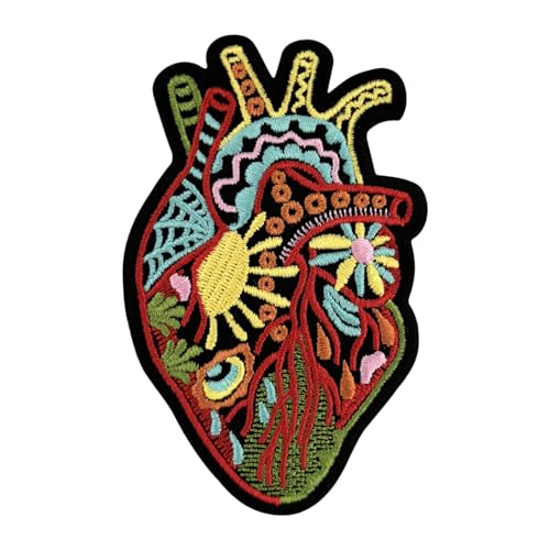 Urbanski Patch Anatomisches Herz mit buntem Muster zum Aufbügeln 10 x 6 cm | Aufnäher Applikation Bügelbild Urbanski Patch Anatomisches Herz mit buntem Muster zum Aufbügeln 10 x 6 cm | Aufnäher Applikation Bügelbild von Urbanski