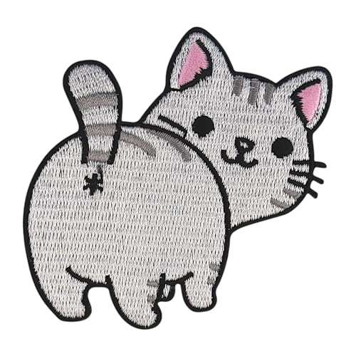Urbanski Patch Lustige süße Katze mit grauem Fell zum Aufbügeln 7 x 7,2 cm | Aufnäher Applikation Bügelbild Urbanski Patch Lustige süße Katze mit grauem Fell zum Aufbügeln 7 x 7,2 cm | Aufnäher Applikation Bügelbild von Urbanski