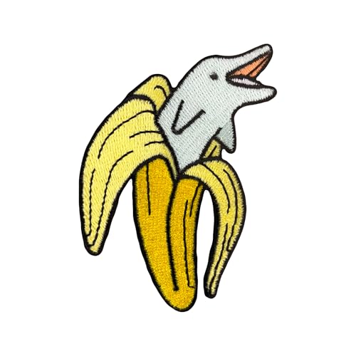 Urbanski Patch Lustiger Delfin in einer Banane zum Aufbügeln 8 x 5 cm | Aufnäher Applikation Bügelbild Urbanski Patch Lustiger Delfin in einer Banane zum Aufbügeln 8 x 5 cm | Aufnäher Applikation Bügelbild von Urbanski