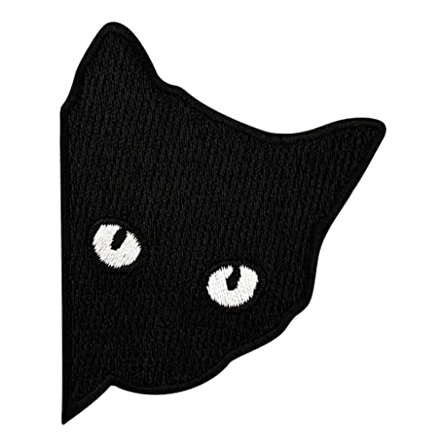 Urbanski Patch süße neugierige Katze zum Aufbügeln 7 x 5,6 cm | Aufnäher Applikation Bügelbild von Urbanski