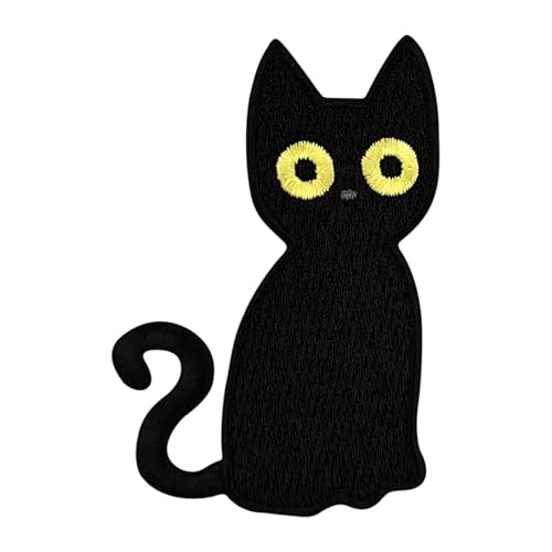 Urbanski Patch Süße schwarze Katze mit gelben Augen zum Aufbügeln 7 x 4,7 cm | Aufnäher Applikation Bügelbild Urbanski Patch Süße schwarze Katze mit gelben Augen zum Aufbügeln 7 x 4,7 cm | Aufnäher Applikation Bügelbild von Urbanski