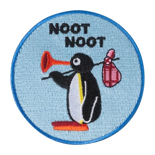 Urbanski Patch süßer Pingu Noot Noot zum Aufbügeln 7,4 x 7,4 cm | Aufnäher Applikation Bügelbild von Urbanski