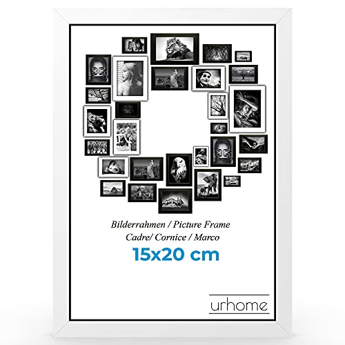 Urhome Bilderrahmen 15 x 20 cm aus Abachi Holz Weiß mit Standfuß und Kunststoffscheibe - Ayous Fotorahmen für Bilder Kunstdrucke Fotos Gemälde Rahmen zum Aufstellen Urhome Bilderrahmen 15 x 20 cm aus Abachi Holz Weiß mit Standfuß und Kunststoffscheibe - Ayous Fotorahmen für Bilder Kunstdrucke Fotos Gemälde Rahmen zum Aufstellen von Urhome