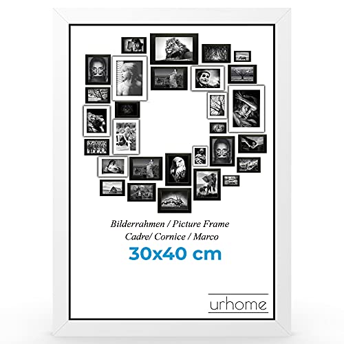 Urhome Bilderrahmen 30 x 40 cm aus Abachi Holz Weiß für Aufhängung und Kunststoffscheibe - Ayous Fotorahmen für Bilder Kunstdrucke Fotos Gemälde Rahmen zum Aufhängen Urhome Bilderrahmen 30 x 40 cm aus Abachi Holz Weiß für Aufhängung und Kunststoffscheibe - Ayous Fotorahmen für Bilder Kunstdrucke Fotos Gemälde Rahmen zum Aufhängen von Urhome