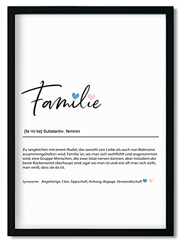 Urhome Kunstdruck Definition Familie mit Bilderrahmen Schwarz in DIN A4 - Worterklärung wie im Duden Lexikon Wandbild Wanddeko mit Spruch Holz Rahmen für Wohnung Familie Freunde Geschenk Urhome Kunstdruck Definition Familie mit Bilderrahmen Schwarz in DIN A4 - Worterklärung wie im Duden Lexikon Wandbild Wanddeko mit Spruch Holz Rahmen für Wohnung Familie Freunde Geschenk von Urhome