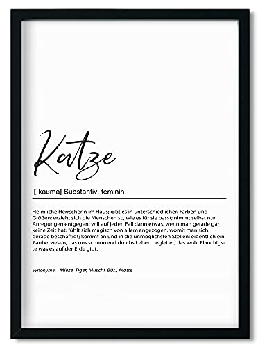 Urhome Kunstdruck Definition Katze mit Bilderrahmen Schwarz in DIN A5 - Worterklärung wie im Duden Lexikon Wandbild Wanddeko mit Spruch Holz Rahmen für Wohnung Familie Freunde Geschenk Urhome Kunstdruck Definition Katze mit Bilderrahmen Schwarz in DIN A5 - Worterklärung wie im Duden Lexikon Wandbild Wanddeko mit Spruch Holz Rahmen für Wohnung Familie Freunde Geschenk von Urhome