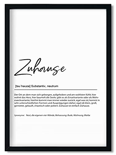 Urhome Kunstdruck Definition Zuhause mit Bilderrahmen Schwarz in DIN A4 - Worterklärung wie im Duden Lexikon Wandbild Wanddeko mit Spruch Holz Rahmen für Wohnung Familie Freunde Geschenk Urhome Kunstdruck Definition Zuhause mit Bilderrahmen Schwarz in DIN A4 - Worterklärung wie im Duden Lexikon Wandbild Wanddeko mit Spruch Holz Rahmen für Wohnung Familie Freunde Geschenk von Urhome