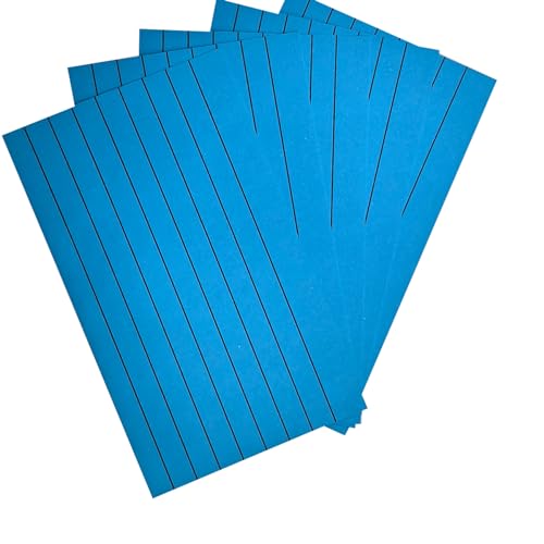 Urmspst Karteikarten, 50 Stück, 7,6 x 12,7 cm, linierte Karteikarten, farbige Karteikarten, beidseitig liniert, farbige Notizkarten für Studium, Lernen, Erinnerung, Rezeptkarten (blau) von Urmspst
