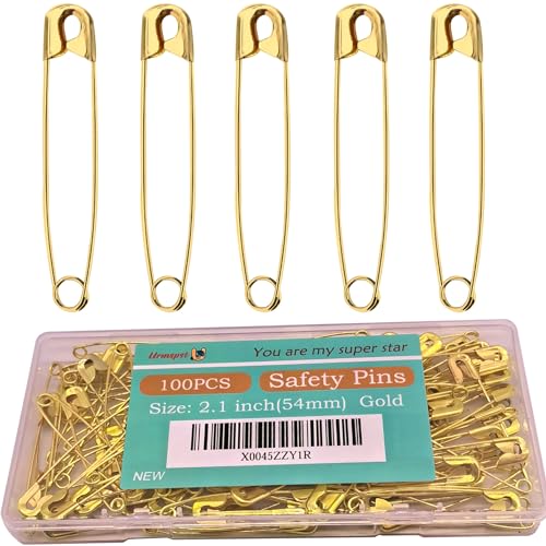 Urmspst Sicherheitsnadeln, 100 Stück, 5,3 cm, kleine Sicherheitsnadeln, rostbeständiger, vernickelter Stahl, scharfe Kanten, Sicherheitsnadeln für Kleidung, Nähen, 54 mm, dekorative Sicherheitsnadeln, Urmspst Sicherheitsnadeln, 100 Stück, 5,3 cm, kleine Sicherheitsnadeln, rostbeständiger, vernickelter Stahl, scharfe Kanten, Sicherheitsnadeln für Kleidung, Nähen, 54 mm, dekorative Sicherheitsnadeln, von Urmspst