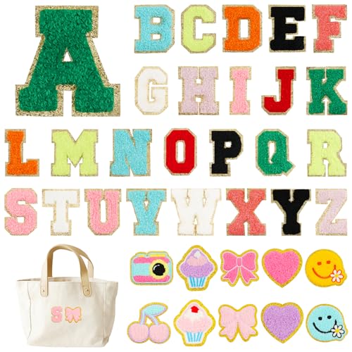Selbstklebende Buchstaben-Aufnäher, 36 Stück, A-Z, zum Aufkleben, verschiedene Farben, Filz, Alphabet, Lächeln, Gesicht, Liebe, Herz, Schleifen, Glitzer, Chenille, Patch für Kleidung, Jacken Selbstklebende Buchstaben-Aufnäher, 36 Stück, A-Z, zum Aufkleben, verschiedene Farben, Filz, Alphabet, Lächeln, Gesicht, Liebe, Herz, Schleifen, Glitzer, Chenille, Patch für Kleidung, Jacken von Urradia
