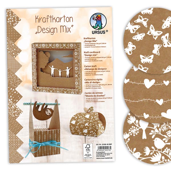 10 Blatt Kraftkarton zum Basteln in verschiedenen Designs 10 Blatt Kraftkarton zum Basteln in verschiedenen Designs
