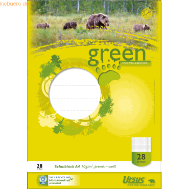 10 x Ursus Schulblock A4 Lineatur 28 kariert 50 Blatt 10 x Ursus Schulblock A4 Lineatur 28 kariert 50 Blatt von Ursus