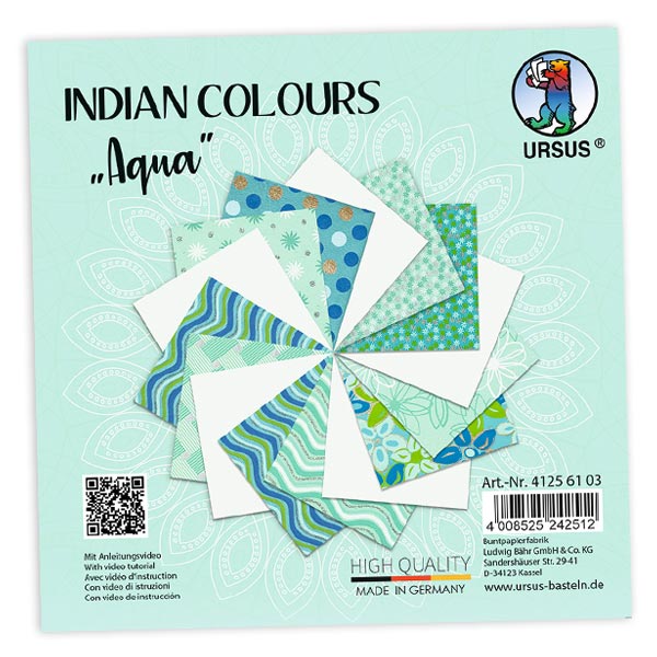 15 Blatt Bastelpapier, Indian Colors in Tükistönen, 13,7cm x 13,7cm 15 Blatt Bastelpapier, Indian Colors in Tükistönen, 13,7cm x 13,7cm von Ursus