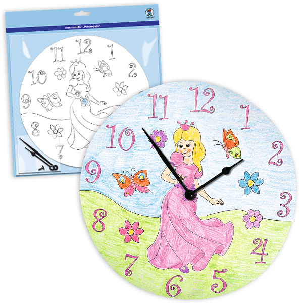 Ausmal-Uhr "Prinzessin", Ø 25cm Ausmal-Uhr "Prinzessin", Ø 25cm von Ursus