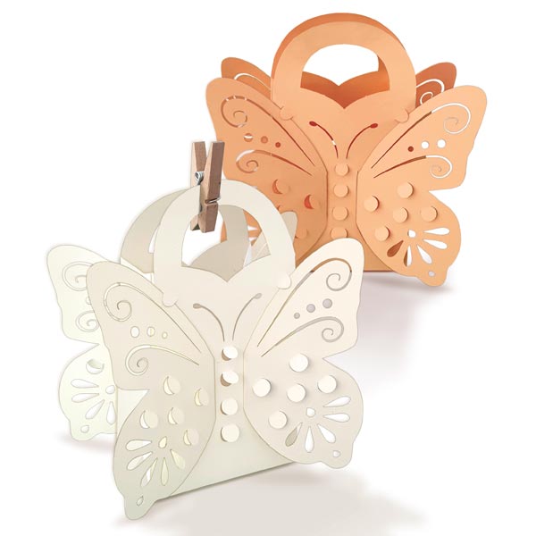 Bastelset für 5 Mini Schmetterlings-Taschen, ca. 7cm x 7cm x 18cm Bastelset für 5 Mini Schmetterlings-Taschen, ca. 7cm x 7cm x 18cm von Ursus