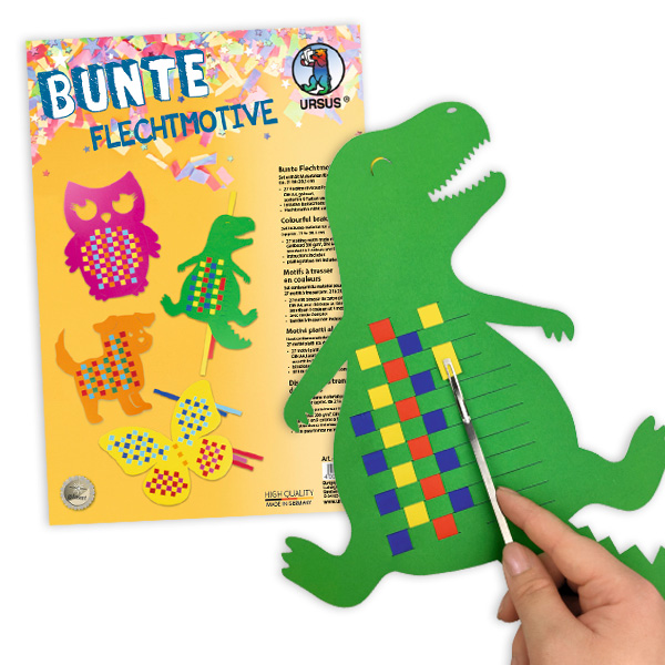 Bunte Tier-Flechtmotive, 27 Stück, 9 Motive, DIN A4 Bunte Tier-Flechtmotive, 27 Stück, 9 Motive, DIN A4 von Ursus
