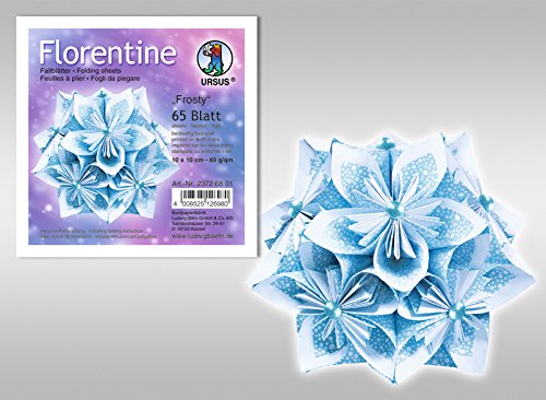 Faltblätter Florentine "Frosty" 80 g/qm ø 10 cm von Ursus
