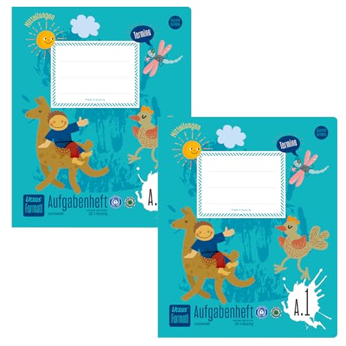 Formati Aufgabenheft A.1 Quart 20 Blatt, 2 Stück, mit Wochenplan für Grundschüler:innen, aus 100% Recyclingpapier Formati Aufgabenheft A.1 Quart 20 Blatt, 2 Stück, mit Wochenplan für Grundschüler:innen, aus 100% Recyclingpapier von Formati