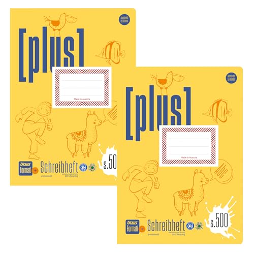 Formati Plus Schreibheft S.500 A4 20 Blatt, 10 mm liniert, 2 Stück, aus 100% Recyclingpapier, für die Grundschule Formati Plus Schreibheft S.500 A4 20 Blatt, 10 mm liniert, 2 Stück, aus 100% Recyclingpapier, für die Grundschule von Formati