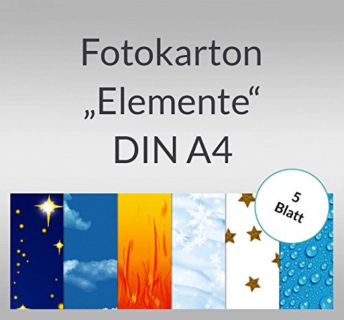 Fotokarton "Elemente" DIN A4 Sternenhimmel - 5 Blatt von Ursus