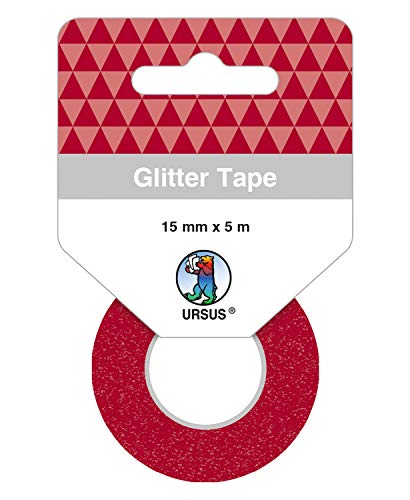 Ursus 59060010 - Glitter Tape, weinrot, ca. 15 mm x 5 m, Klebeband aus Papier, mit Glitter veredelt, lösungsmittel und säurefrei, ideal für Scrapbooking Ursus 59060010 - Glitter Tape, weinrot, ca. 15 mm x 5 m, Klebeband aus Papier, mit Glitter veredelt, lösungsmittel und säurefrei, ideal für Scrapbooking von Ursus