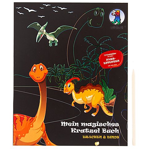 Ursus Kratzel Buch "Drachen & Dinos", 12 Bilder von Ursus