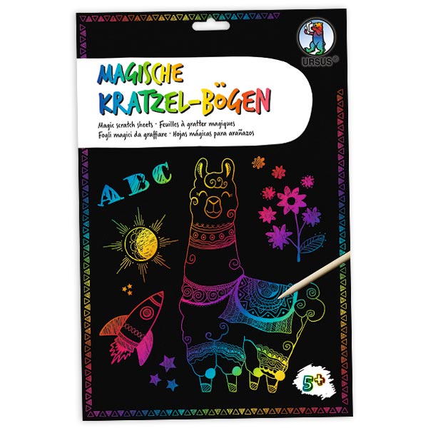 Magische Kratzelbögen zum freien Gestalten, 10 Blatt