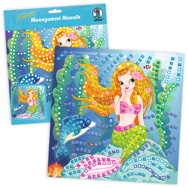 Moosgummi-Mosaik Bastelset "Meerjungfrau" Moosgummi-Mosaik Bastelset "Meerjungfrau"