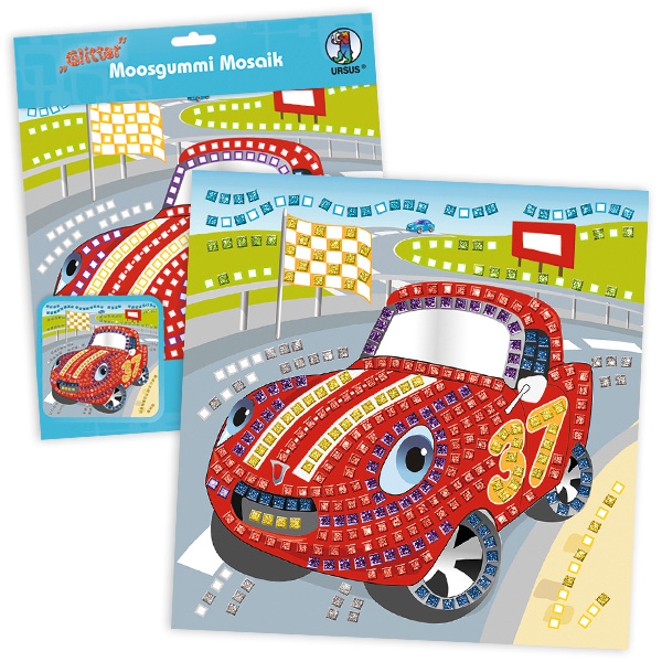Moosgummi-Mosaik Bastelset "Rennwagen" Moosgummi-Mosaik Bastelset "Rennwagen" von Ursus