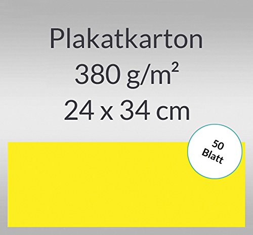 Plakatkarton 380 g/qm 24 x 34 cm citronengelb - 50 Blatt Plakatkarton 380 g/qm 24 x 34 cm citronengelb - 50 Blatt von Ursus