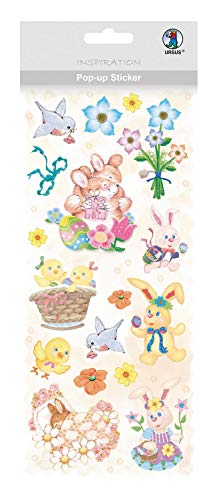 Pop-Up Sticker Frohe Ostern, 6 Sticker Bogen mit verschiedenen Motiven sortiert, mit Folienveredelung und 3D Effekt, selbstklebend, zum Verzieren von Grußkarten und Bastelarbeiten Pop-Up Sticker Frohe Ostern, 6 Sticker Bogen mit verschiedenen Motiven sortiert, mit Folienveredelung und 3D Effekt, selbstklebend, zum Verzieren von Grußkarten und Bastelarbeiten von Ursus