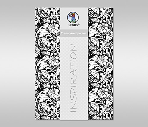 Transparentpapier "Black & White" DIN A4 Paisley von Ursus