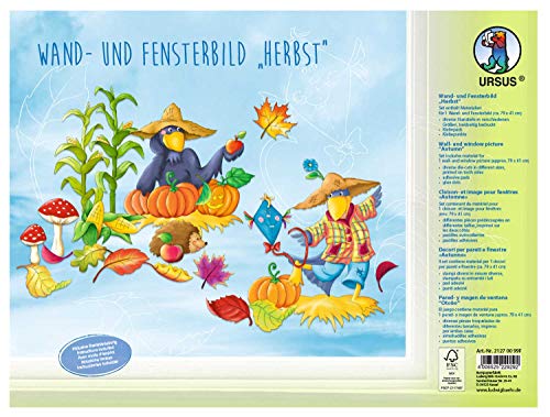 Ursus 21270099F - Wand und Fensterbild Herbst, 5 Stanzbögen in verschiedenen Motiven, ca. 24,8 x 33 cm, beidseitig Bedruckt, für eine farbenfrohe Raumgestaltung, ideal für das Kinderzimmer Ursus 21270099F - Wand und Fensterbild Herbst, 5 Stanzbögen in verschiedenen Motiven, ca. 24,8 x 33 cm, beidseitig Bedruckt, für eine farbenfrohe Raumgestaltung, ideal für das Kinderzimmer von Ursus
