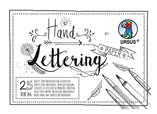 URSUS 24926401 Handlettering Paper, Block mit 25 Blatt Tonkarton 200 g/qm DIN A6, zum individuellen Gestalten, weiß URSUS 24926401 Handlettering Paper, Block mit 25 Blatt Tonkarton 200 g/qm DIN A6, zum individuellen Gestalten, weiß von Ursus