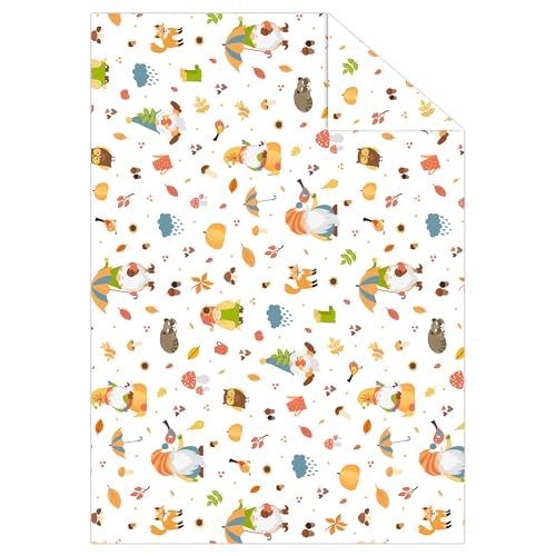 Ursus 11224602F - Fotokarton Wichtelwelt, Motiv Herbstwichtel, 10 Blatt, DIN A4, 300 g/m², beidseitig bedruckt mit verschiedenen Motiven, aus Frischzellulose, zum vielseitigen Basteln von Ursus