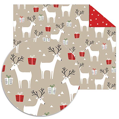 Ursus 11274602 - Fotokarton Scandinavian Christmas, 300 g, DIN A4, beidseitig bedruckt, Vorder- und Rückseite in verschiedenen Motiven, aus Frischzellulose, Motiv 02 von Ursus