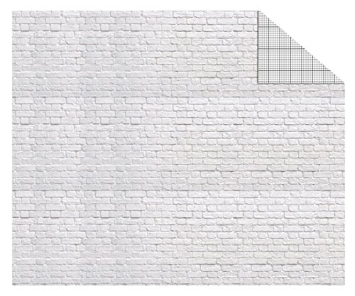 Ursus 11404605 - Fotokarton, Modellbau, Backsteine, weiß, DIN A4, 300 g/qm, 10 Blatt, beidseitig bedruckt, aus Frischzellulose, ideale Grundlage für Papierkunstwerke von Ursus