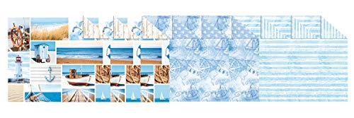 Ursus 11462299 - Fotokarton, Maritim, in 3 verschiedenen Motiven, ca. 49,5 x 68 cm, 300 g/qm, 10 Blatt, beidseitig bedruckt, Vorder- und Rückseite in verschiedenen Motiven, aus Frischzellulose Ursus 11462299 - Fotokarton, Maritim, in 3 verschiedenen Motiven, ca. 49,5 x 68 cm, 300 g/qm, 10 Blatt, beidseitig bedruckt, Vorder- und Rückseite in verschiedenen Motiven, aus Frischzellulose von Ursus