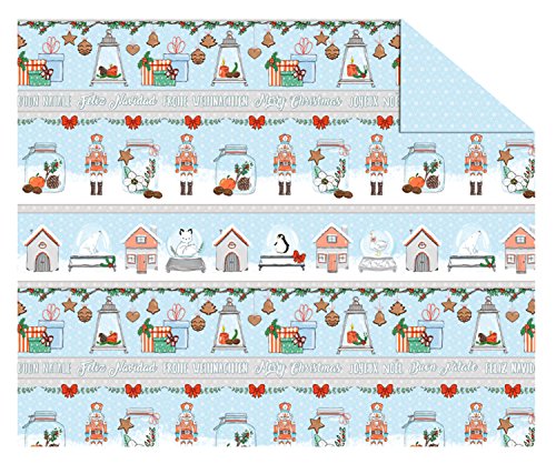 Ursus 11504602 - Fotokarton, Winterweihnacht, DIN A4, 300 g/qm, beidseitig bedruckt, Vorder- und Rückseite in verschiedenen Motiven, aus Frischzellulose, Motiv 2, ideal für kreatives Basteln von Ursus